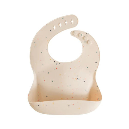 Mushie Slabbetje Silicone Vanille Confetti koop je bij Babywinkel