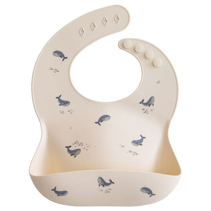 Mushie Slabbetje Siliconen Whales - Mushie - Babywinkel - 810052467832