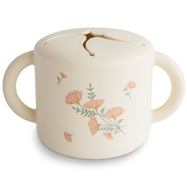 MUSHIE - SNACK CUP - Pink Flowers (NEW) - Mushie - Babywinkel - 840355801507