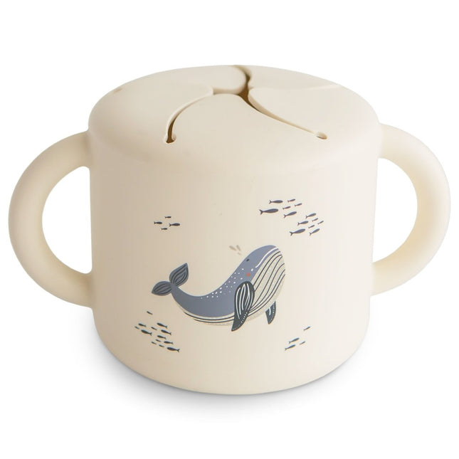 MUSHIE - SNACK CUP - Whales (NEW) - Mushie - Babywinkel - 840355801514