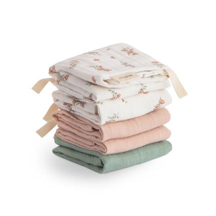 Mushie Washandje Pink Flowers 5St - Mushie - Babywinkel - 840355800920