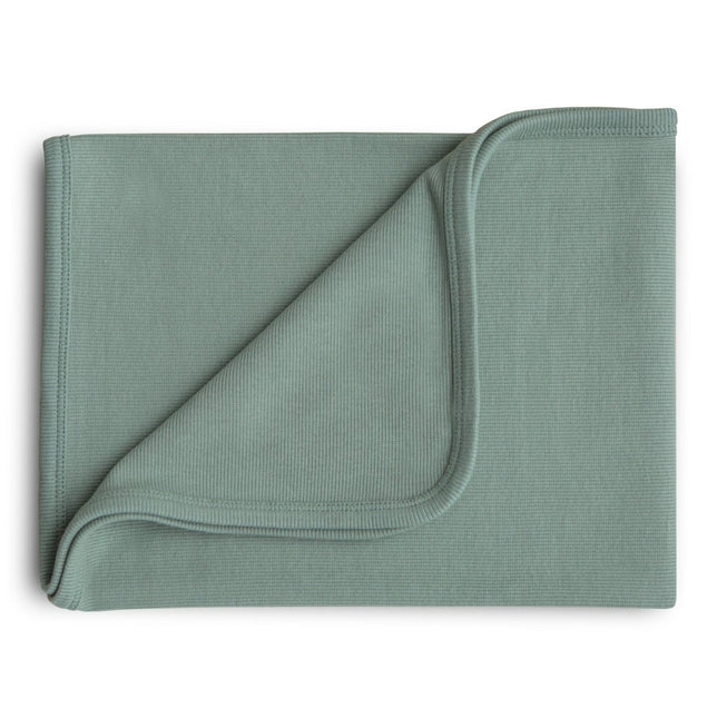 Mushie Wiegdeken Ribbed Roman Green - Mushie - Babywinkel - 810052469362