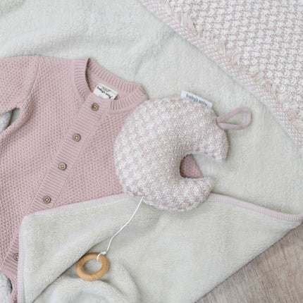 Muziekdoosje maan Happiness oud roze - Babywinkel - 8721052102857