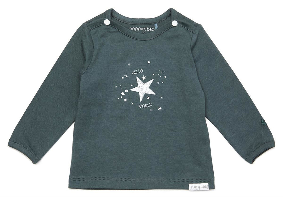 Noppies Baby Shirt Dark Slate - Noppies - Babywinkel - 8719788387266