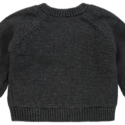 Noppies Baby Vestje Gebreid Dani Teddy Voering Dark Grey Melange - Noppies - Babywinkel - 8719788193539