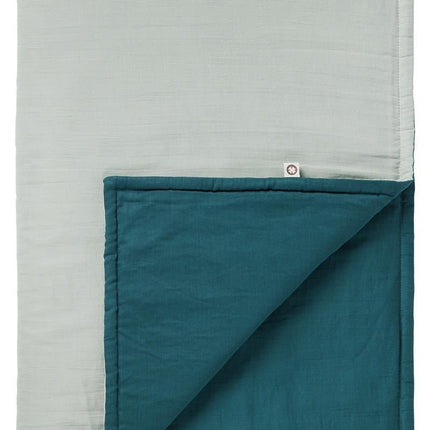 Noppies Wiegdeken Gevuld Mousseline Omkeerbaar Puritan Gray - Noppies - Babywinkel - 8719788633288