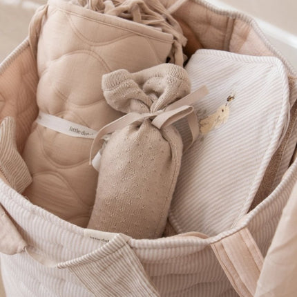 Opbergmand groot - Pure Soft Beige Stripe - Babywinkel - 8721122584460