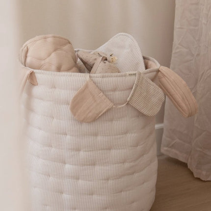 Opbergmand groot - Pure Soft Beige Stripe - Babywinkel - 8721122584460