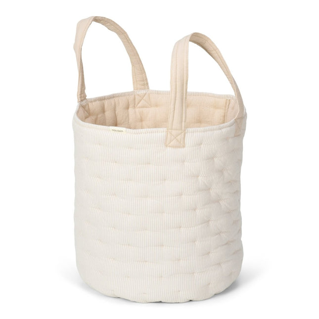 Opbergmand groot - Pure Soft Beige Stripe - Babywinkel - 8721122584460