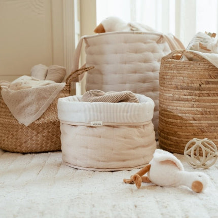 Opbergmand groot - Pure Soft Beige Stripe - Babywinkel - 8721122584460