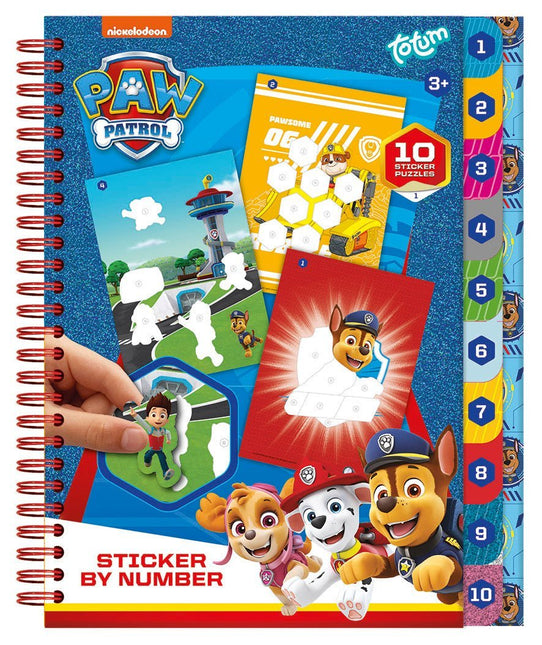 Paw Patrol Knutsel Boek Nummer Stickeren - Babywinkel - 8714274721159