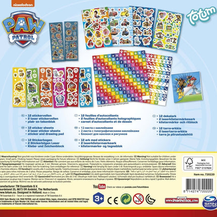 Paw Patrol Stickerset Groot - Babywinkel - 8714274720220