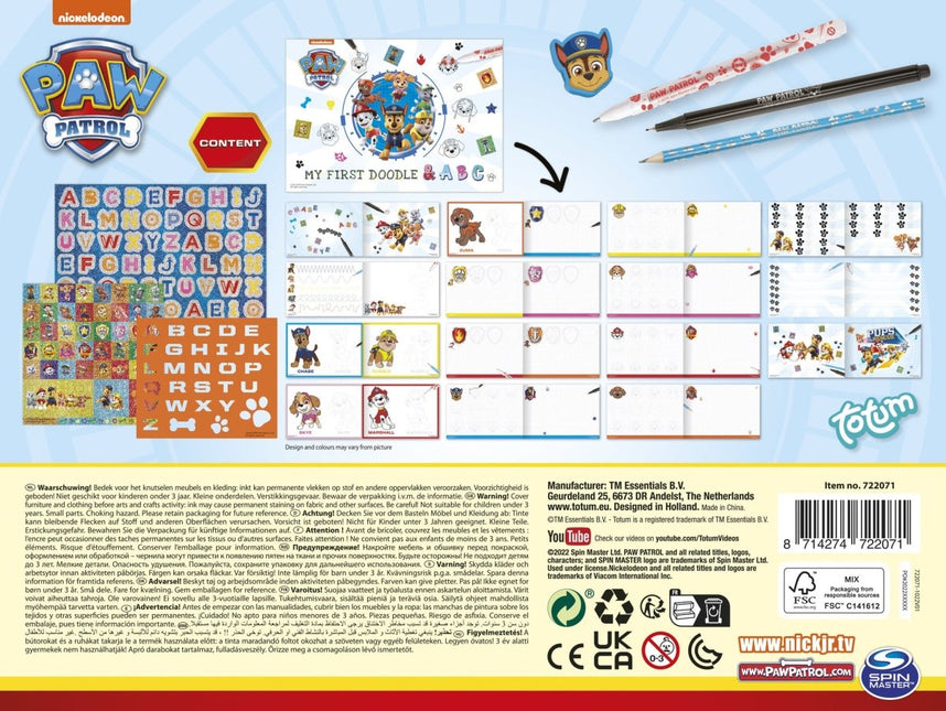 Paw Patrol Teken Set - Babywinkel - 8714274722071