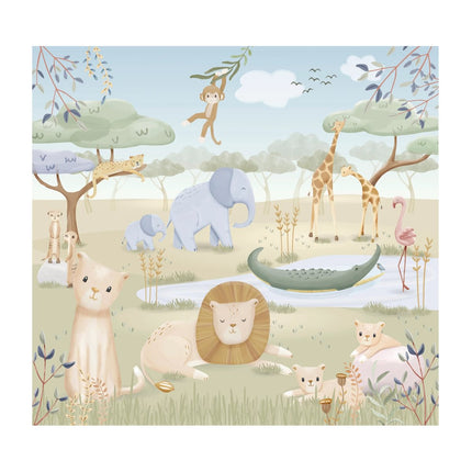 Little Dutch Tapeta fotograficzna „Safari Friends”