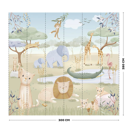 Little Dutch Tapeta fotograficzna „Safari Friends”