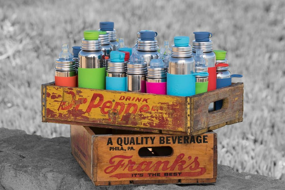 Pura Thermos Rietjesfles Free - Flow 260ml + Unicorn sleeve + Borsteltje - Babywinkel - 850038571757