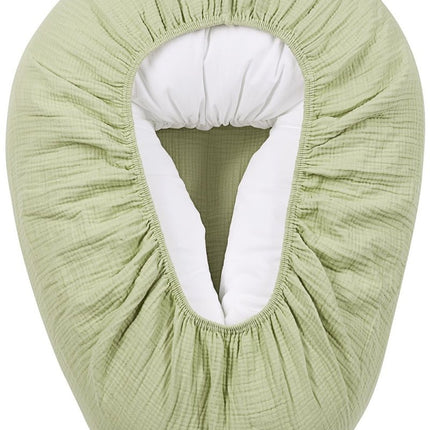 Relaxhoes voor voedingskussen pre - washed hydrofiel Uni - soft olive - Babywinkel - 4054703907001