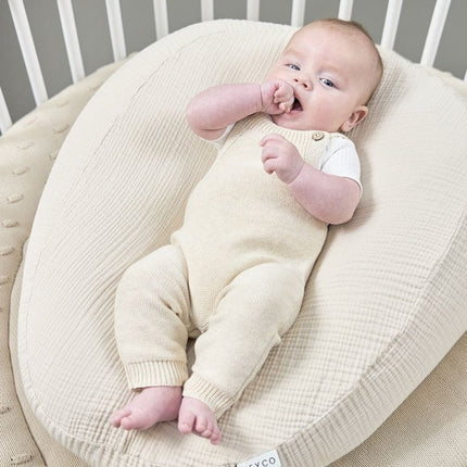 Relaxhoes voor voedingskussen pre - washed hydrofiel Uni - soft sand - Babywinkel - 4054703906202