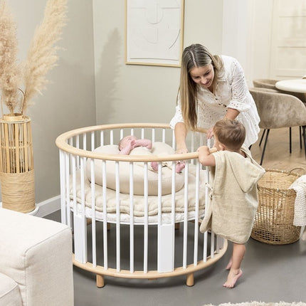 Relaxhoes voor voedingskussen pre - washed hydrofiel Uni - soft sand - Babywinkel - 4054703906202