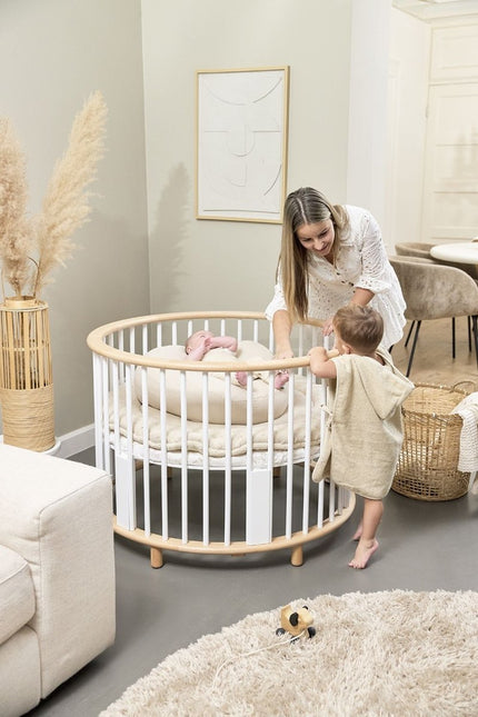 Relaxhoes voor voedingskussen pre - washed hydrofiel Uni - soft sand - Babywinkel - 4054703906202