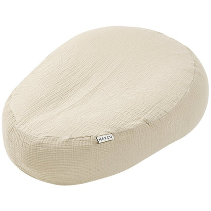 Relaxhoes voor voedingskussen pre - washed hydrofiel Uni - soft sand - Babywinkel - 4054703906202