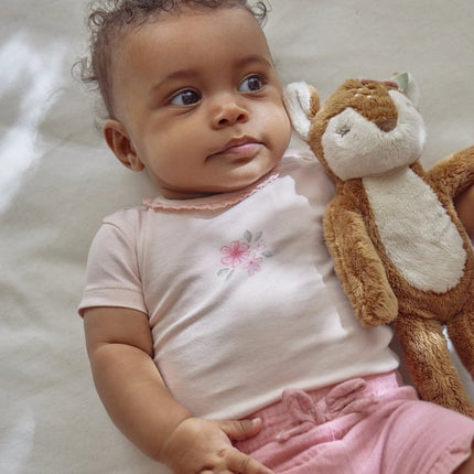 Romper korte mouw roze Blossom koop je bij Babywinkel