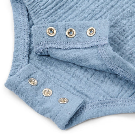 Romper mouwloos blauw Stone Blue koop je bij Babywinkel