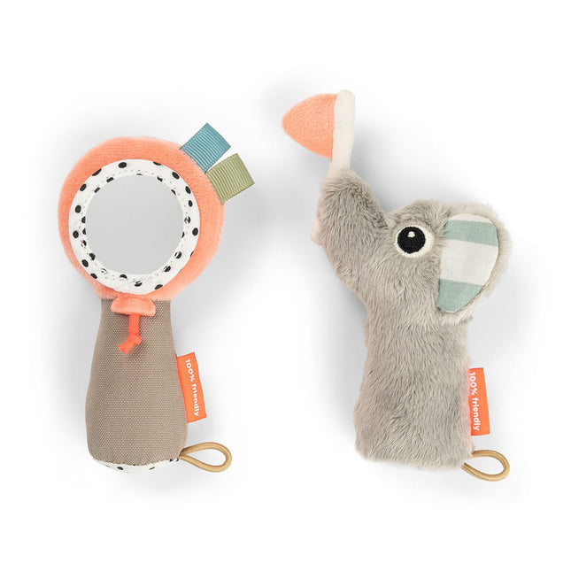 Sensory Rammelaar Spiegel set Celebration Colour mix koop je bij Babywinkel
