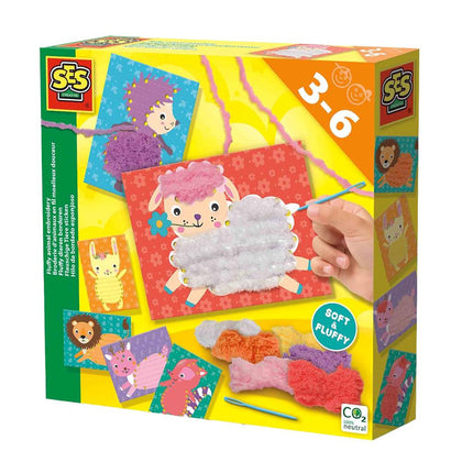 Ses 14043 Fluffy Dieren Borduren - Babywinkel - 8710341140434