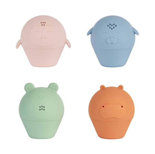 Set van 4 siliconen badsproeiers - Babywinkel - 3661276189263