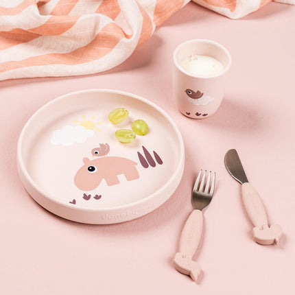 Siliconen bord met zuignap Playground Powder koop je bij Babywinkel