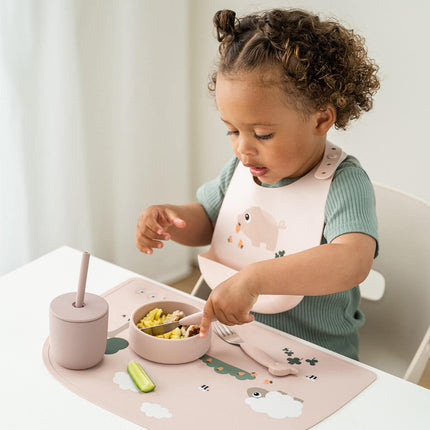 Siliconen kommen set 2 stuks Pigee Powder koop je bij Babywinkel