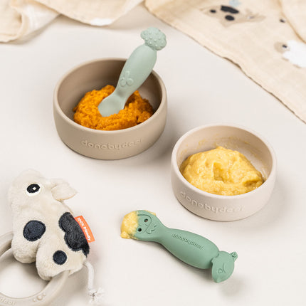 Siliconen kommen set 2 stuks Sheepy Sand koop je bij Babywinkel