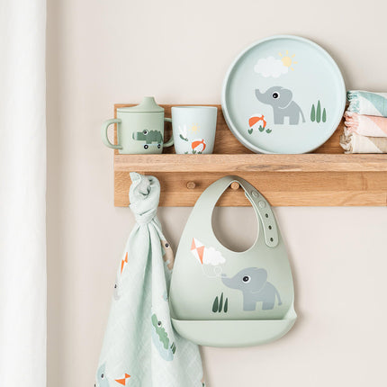 Siliconen mini - beker Playground Blue koop je bij Babywinkel