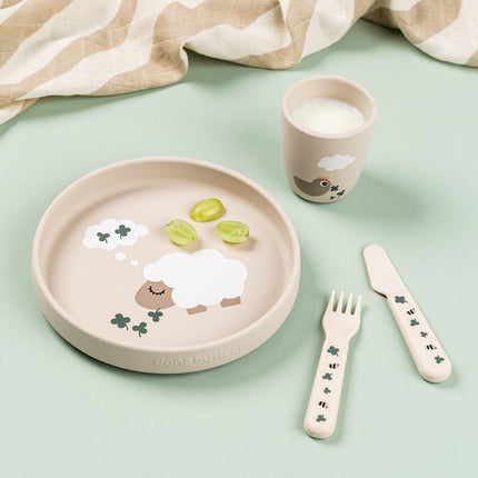 Siliconen mini - beker Tiny farm Sand koop je bij Babywinkel