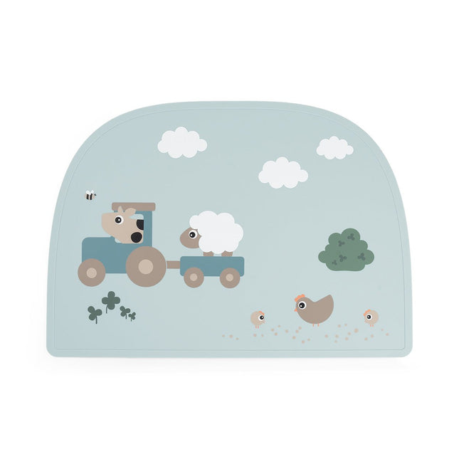 Siliconen placemat Tiny farm Blue koop je bij Babywinkel