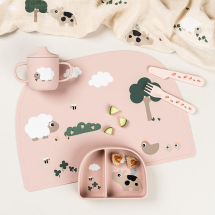 Siliconen placemat Tiny farm Powder koop je bij Babywinkel