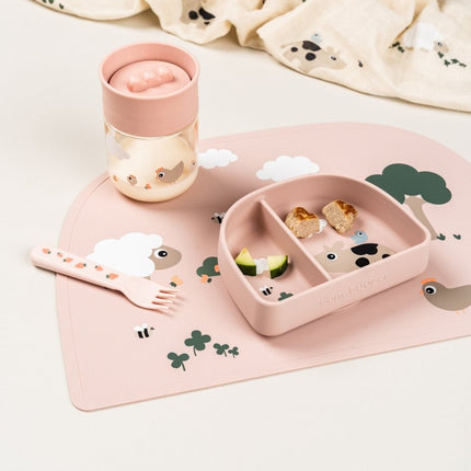 Siliconen placemat Tiny farm Powder koop je bij Babywinkel