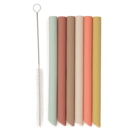 Siliconen Rietjes Multicolour - 6 - Pack koop je bij Babywinkel