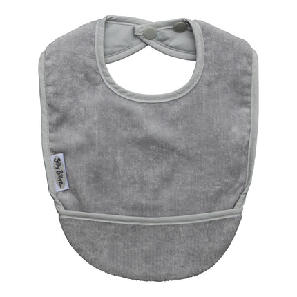 Silly Billyz Towel pocket Bibs silver - Babywinkel - 9315455013354