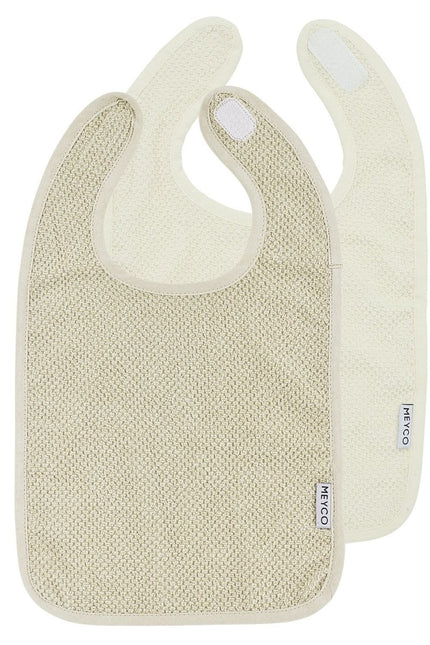 Meyco Slabbetje Popcorn Naturel/Soft Sand 2St koop je bij Babywinkel