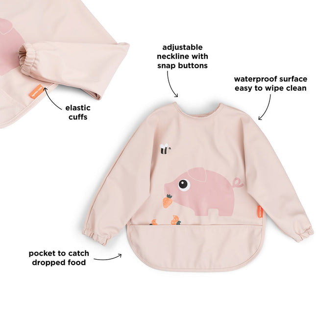 Sleeved pocket bib Tiny farm - Babywinkel - 5712643056270