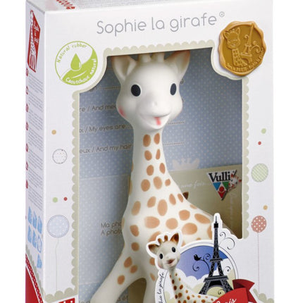 Sophie de Giraf Bijtring Bijtspeeltje Van 100% Natuurlijk Rubber In Geschenkdoosje Wit Rood - Sophie de Giraf - Babywinkel - 3056566164240