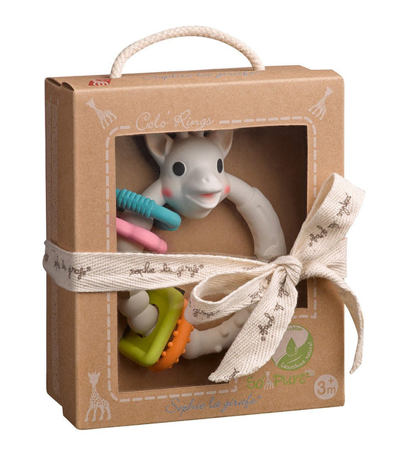 Sophie de Giraf Bijtspeeltje So'Pure Colo'Rings koop je bij Babywinkel