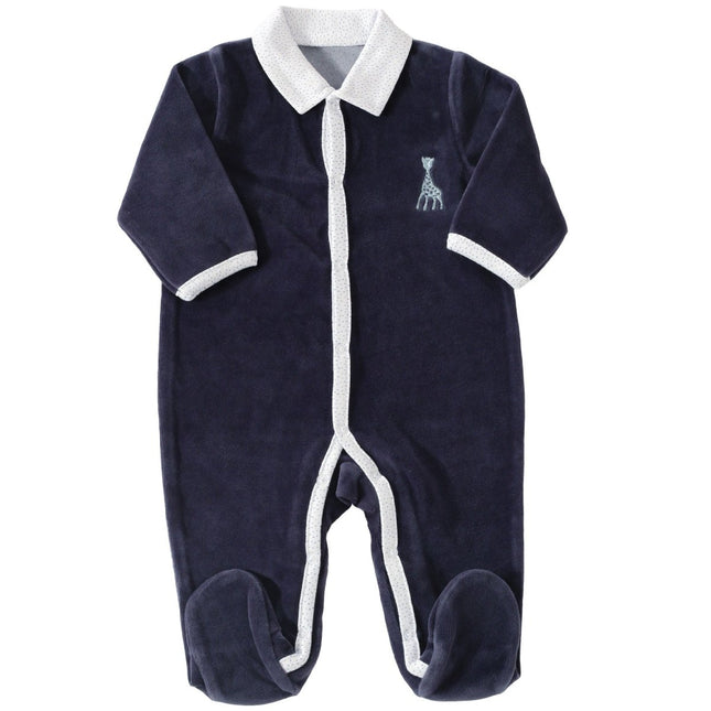 Sophie de Giraf Boxpakje Velours met Kraagje Donkerblauw - Sophie de Giraf - Babywinkel - 3701322706997