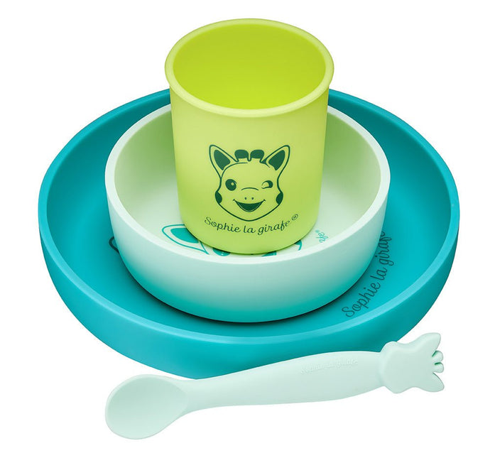 Sophie de Giraf Kinderservies siliconen 4St - Sophie de Giraf - Babywinkel - 3056564800010