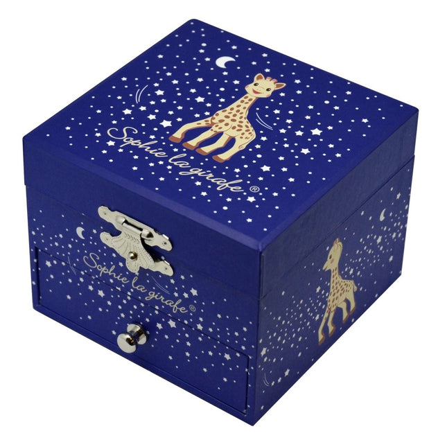 Sophie de Giraf Muziekdoosje Vierkant Glow In The Dark Stars koop je bij Babywinkel
