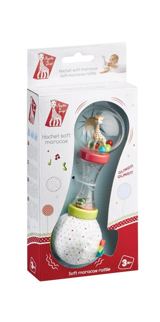 Sophie de Giraf Rammelaar Zachte Maracas Wit/Rood - Sophie de Giraf - Babywinkel - 3056562001686