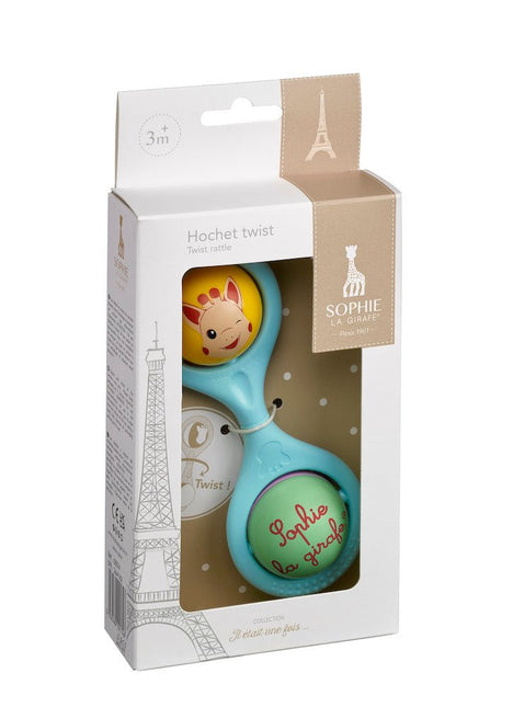 Sophie de giraf Twist rattle blauw in beige geschenkdoosje - Babywinkel - 3056561101837