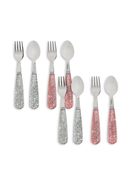 Sparkly Bestek Set Blush/Sparkling Blue 8st koop je bij Babywinkel